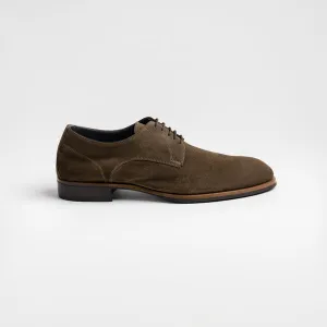 Pisa Suede Derby in Dark Bark