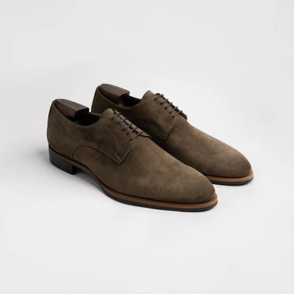Pisa Suede Derby in Dark Bark