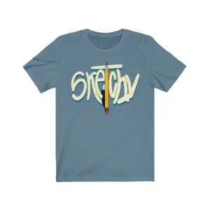 Plumskum Sketchy Pencil Unisex Jersey Short Sleeve Tee - White Letter