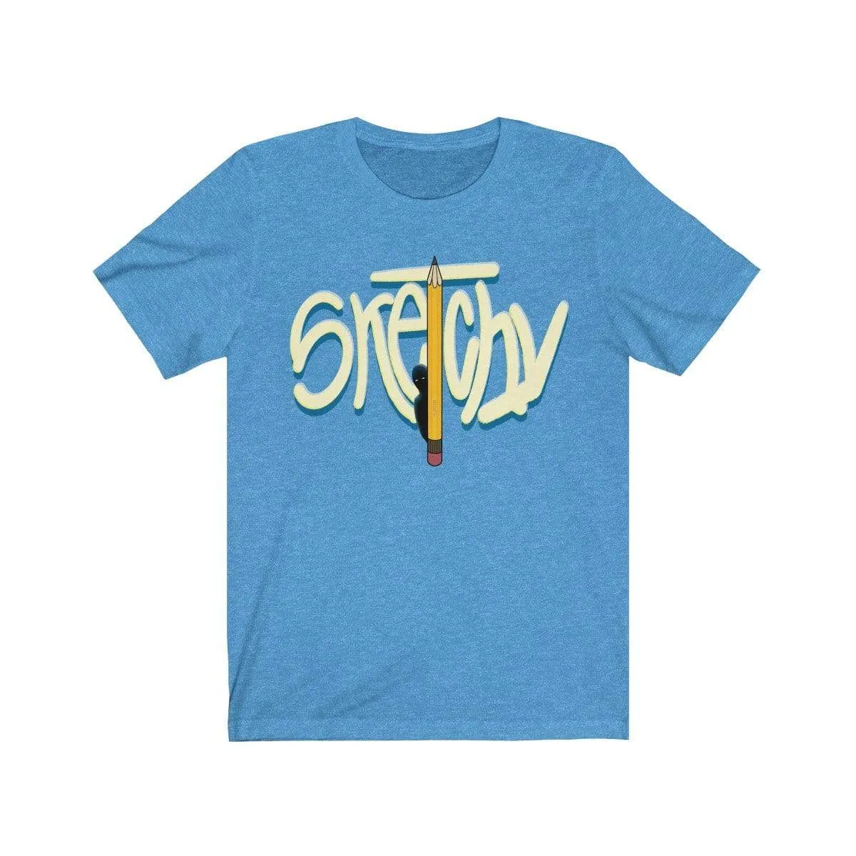 Plumskum Sketchy Pencil Unisex Jersey Short Sleeve Tee - White Letter