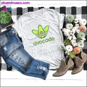 Plus Size S-5XL New Avocado Print T Shirt Women Shirts