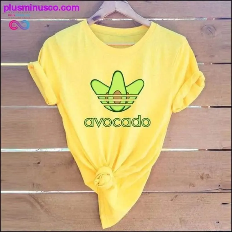 Plus Size S-5XL New Avocado Print T Shirt Women Shirts