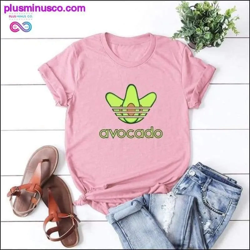 Plus Size S-5XL New Avocado Print T Shirt Women Shirts