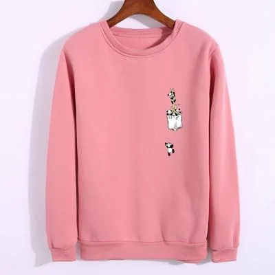 Pocket Panda Fleeced Sweatshirt