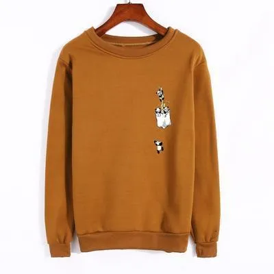 Pocket Panda Fleeced Sweatshirt