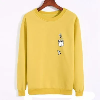 Pocket Panda Fleeced Sweatshirt