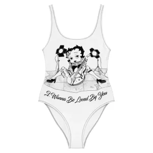 Popstar Betty Boop "I Wanna Be Loved By You" One-piece Swimsuit
