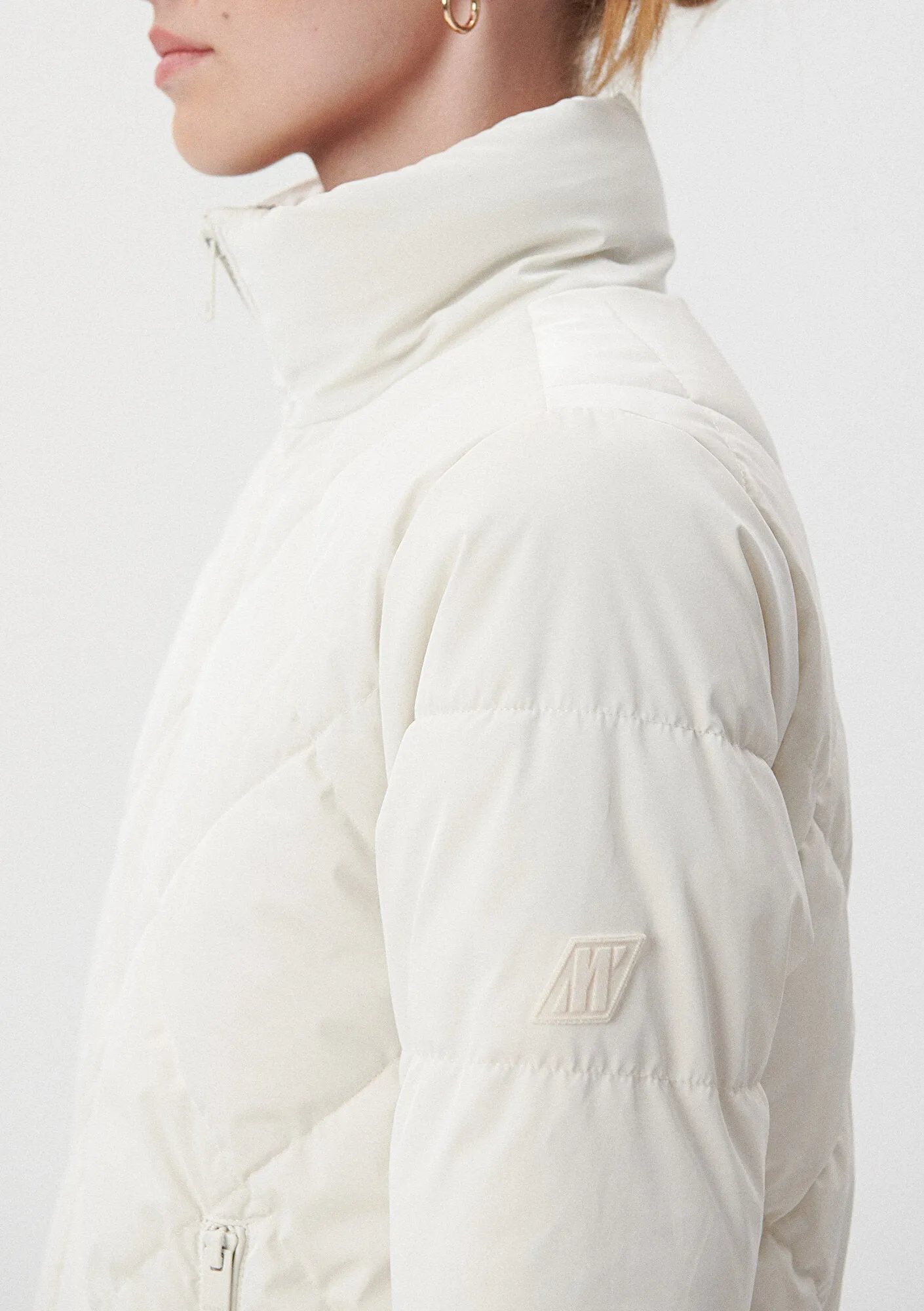 Premium Quilted White Puffer Jacket