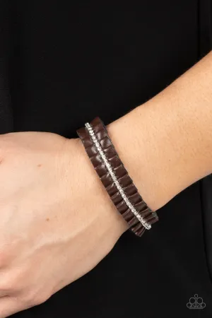 Pretty, Pretty PLEATS - Brown - Paparazzi Accessories