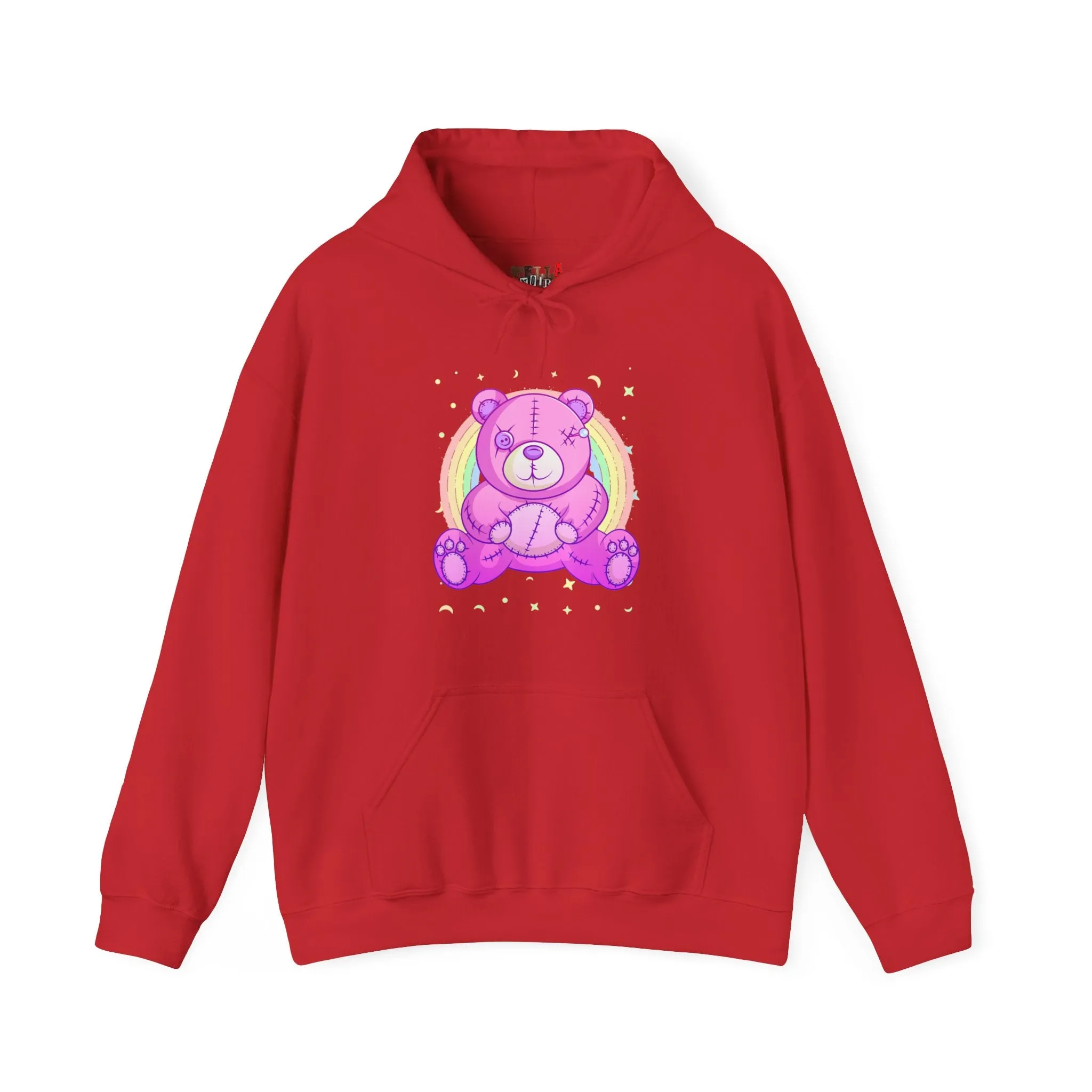 Purple Stitches Teddy Bear Hoodie