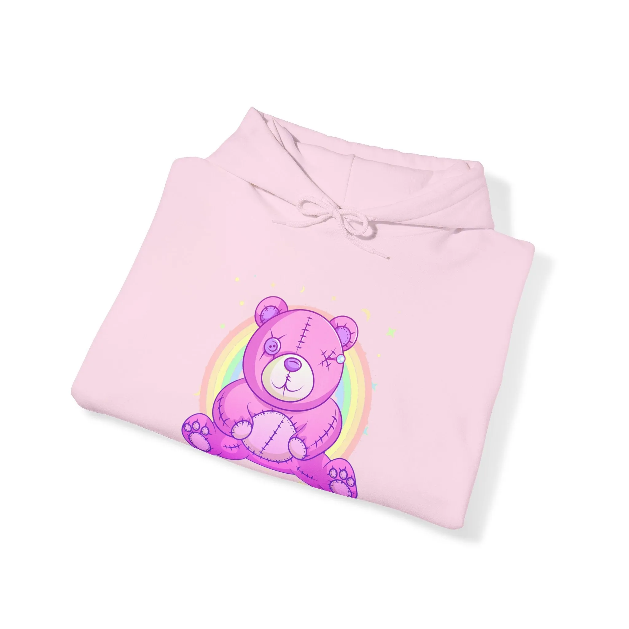 Purple Stitches Teddy Bear Hoodie