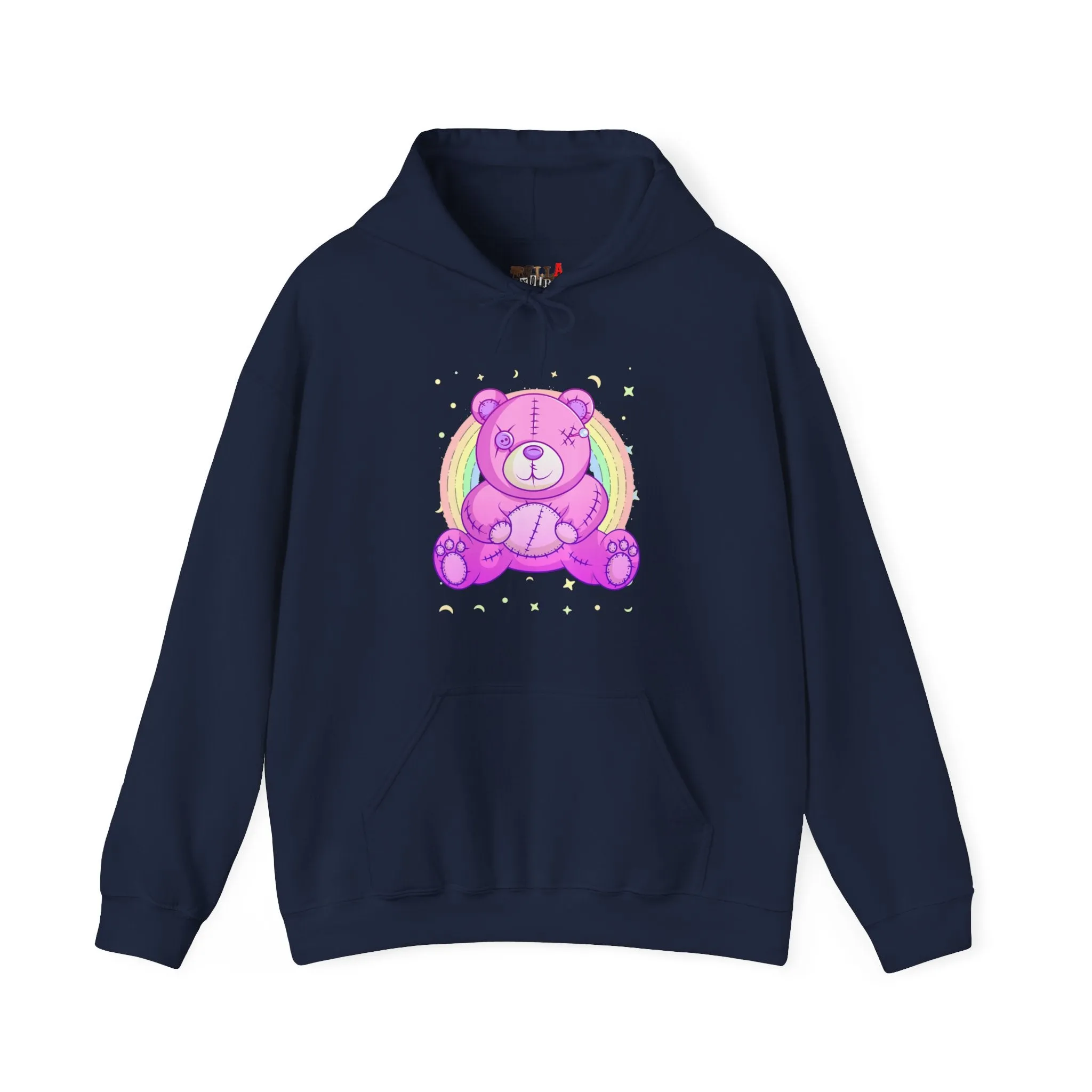 Purple Stitches Teddy Bear Hoodie