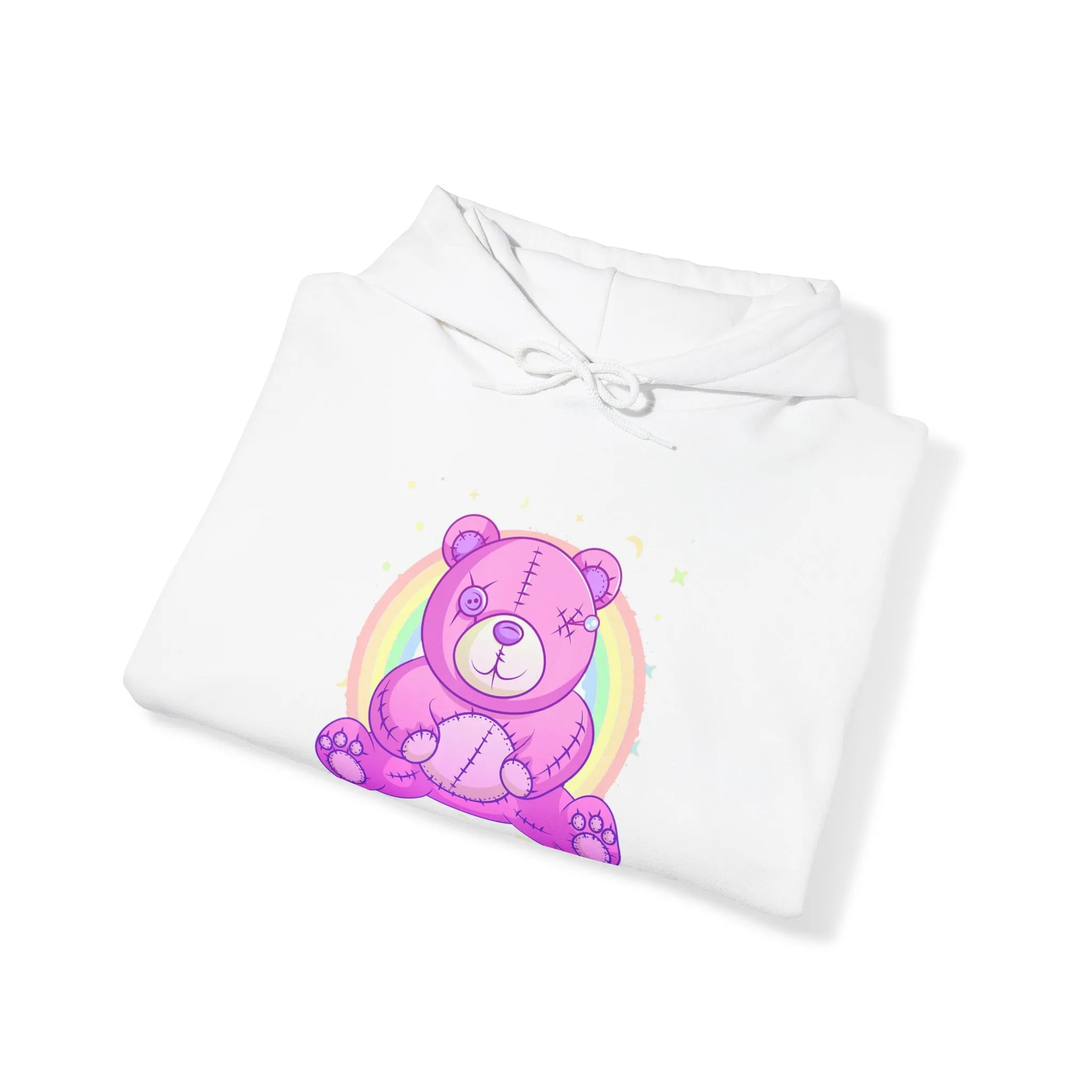 Purple Stitches Teddy Bear Hoodie