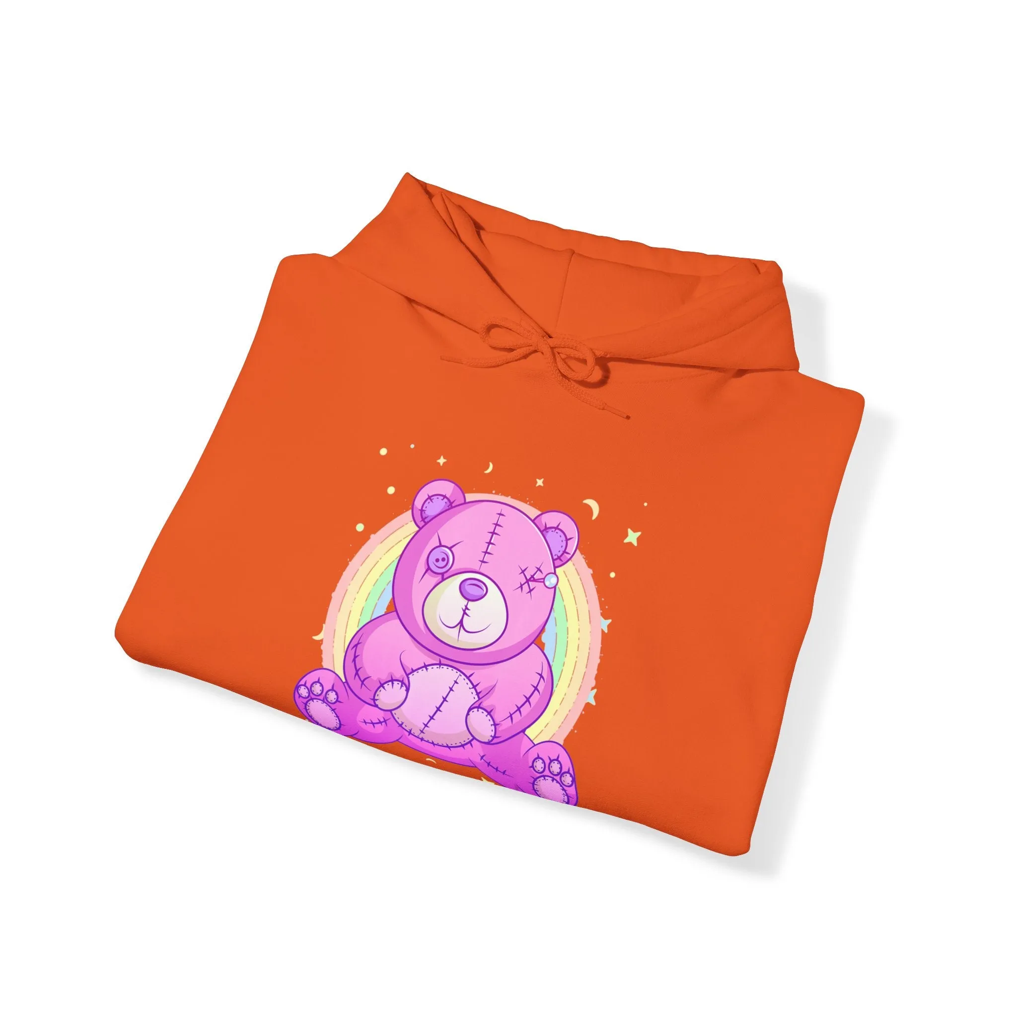 Purple Stitches Teddy Bear Hoodie
