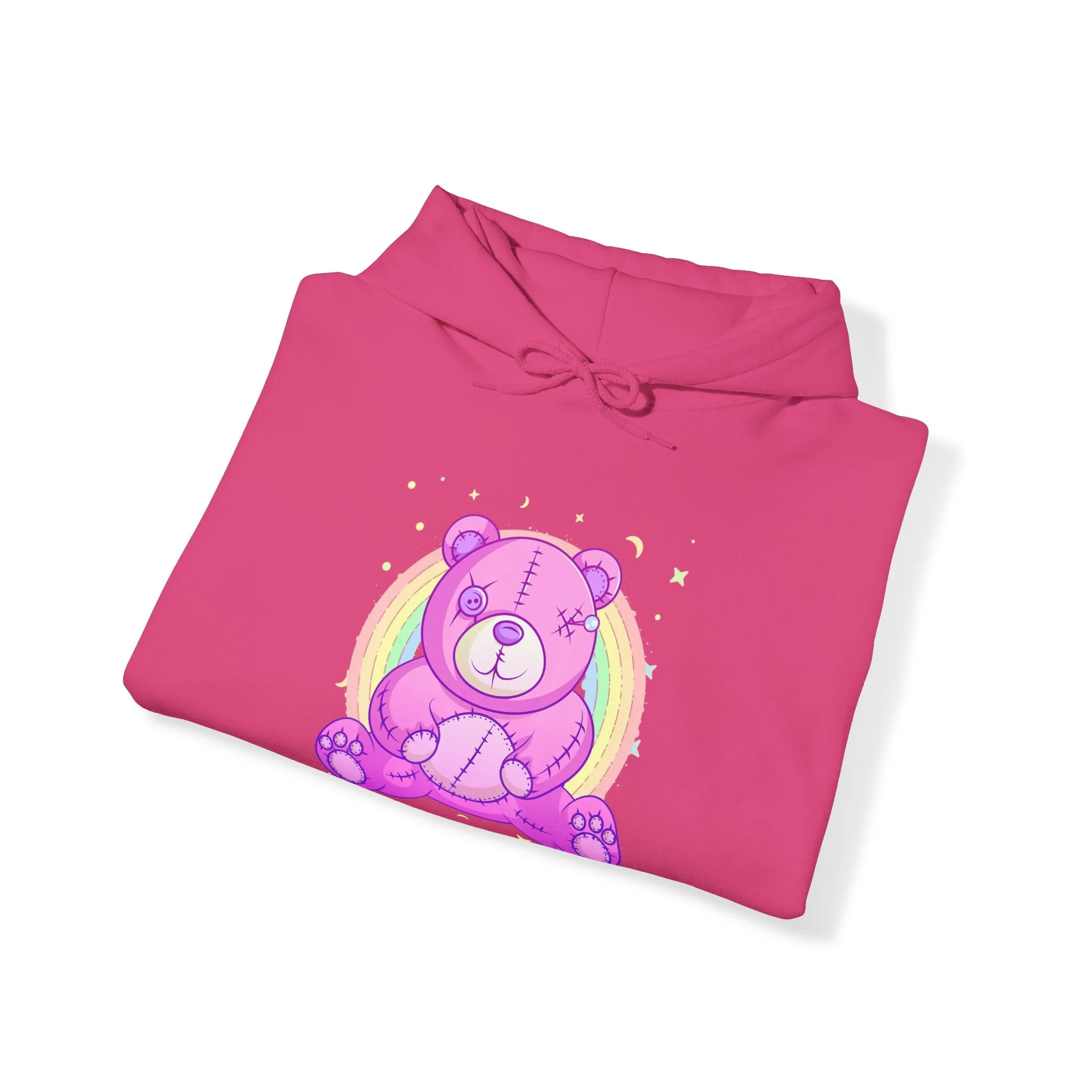 Purple Stitches Teddy Bear Hoodie