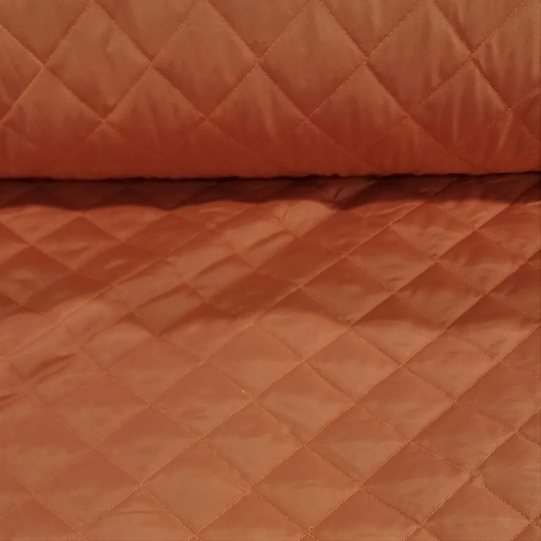 Quilted Jacket Lining Fabric Orange 140cm
