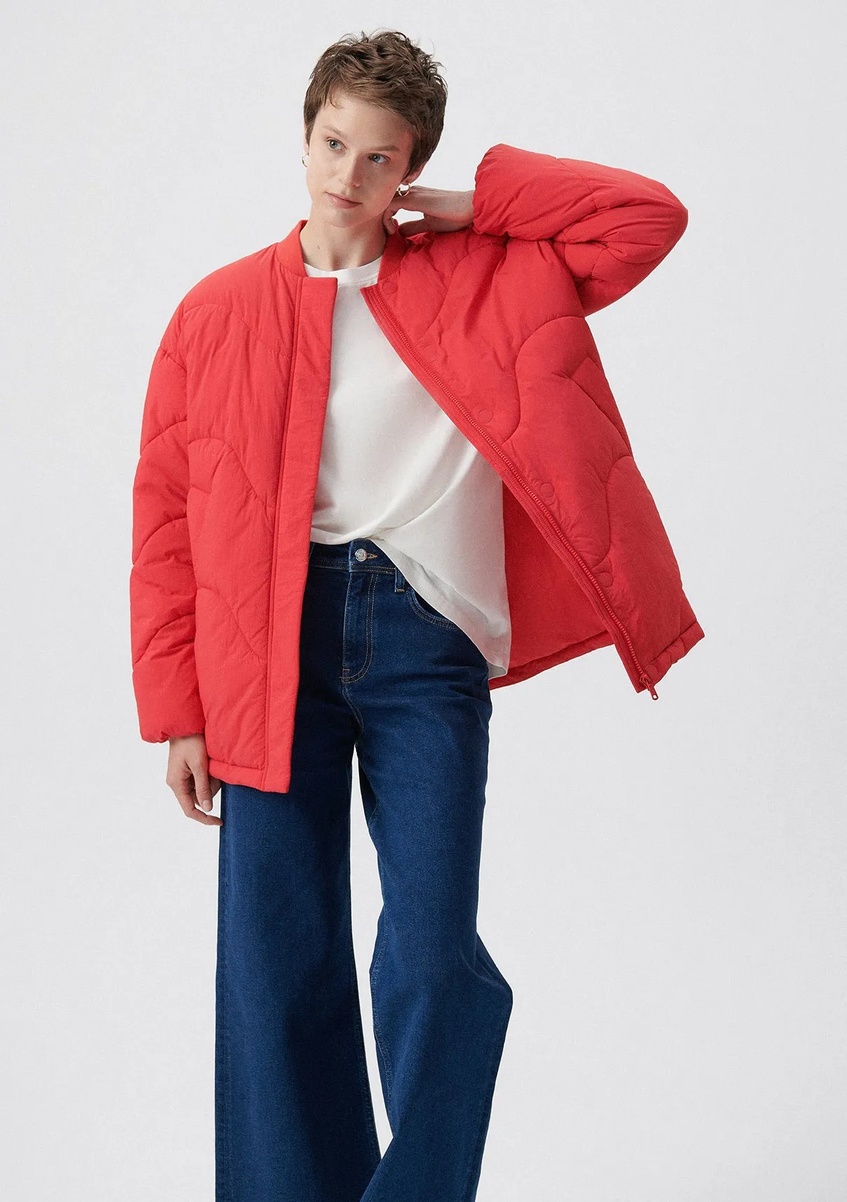 Quilted Red Jacket