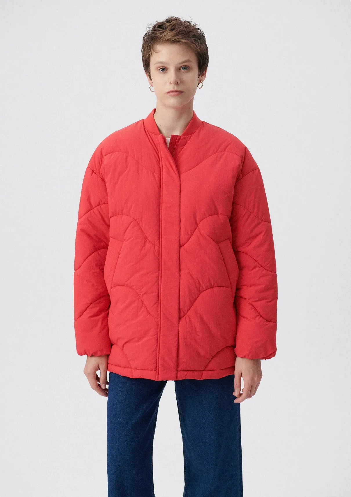 Quilted Red Jacket