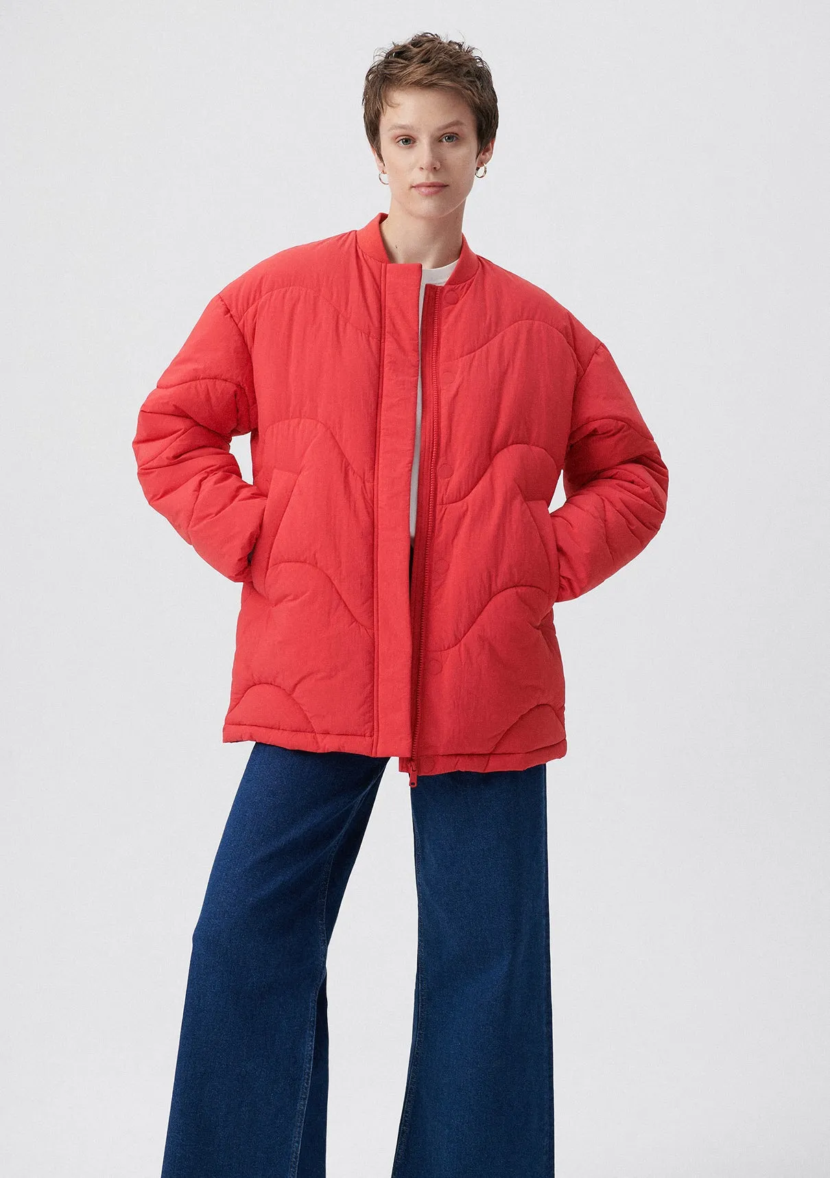 Quilted Red Jacket