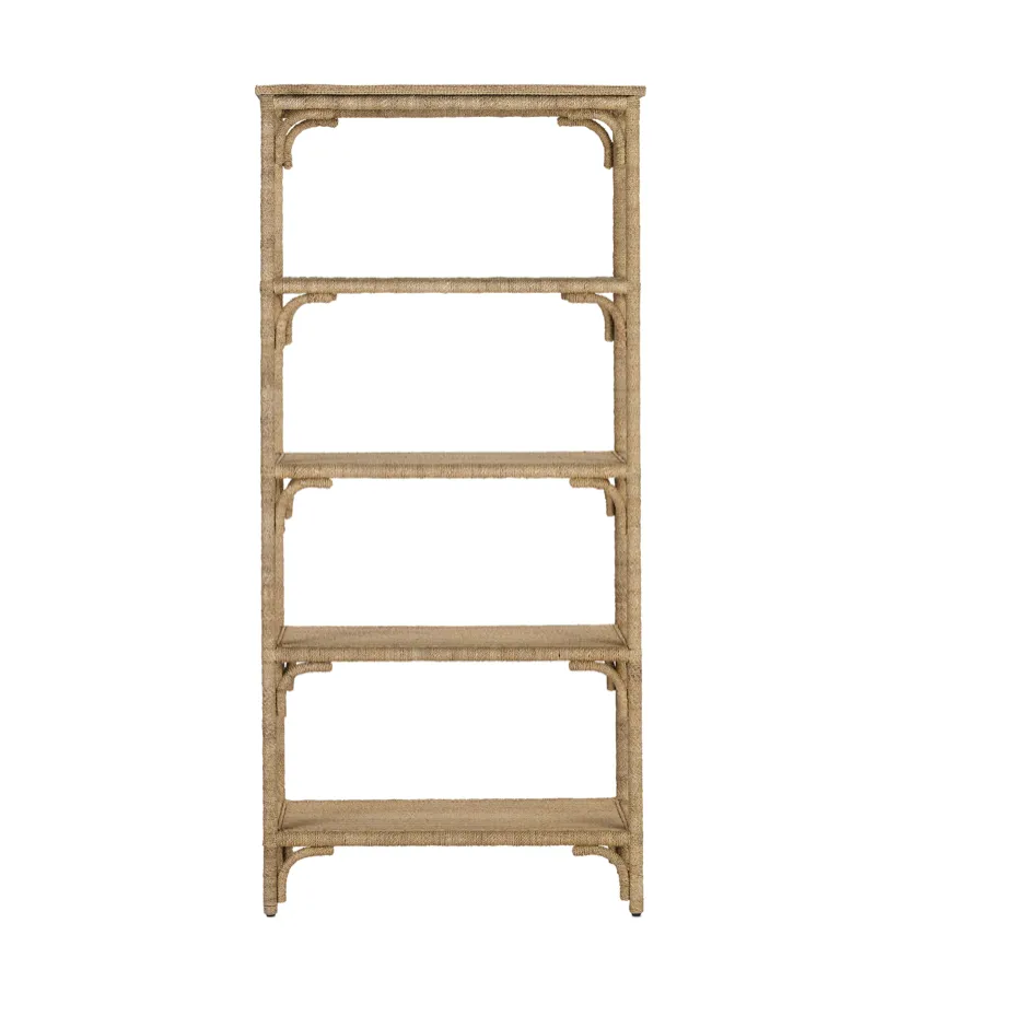 Raffia Wrapped Etagere