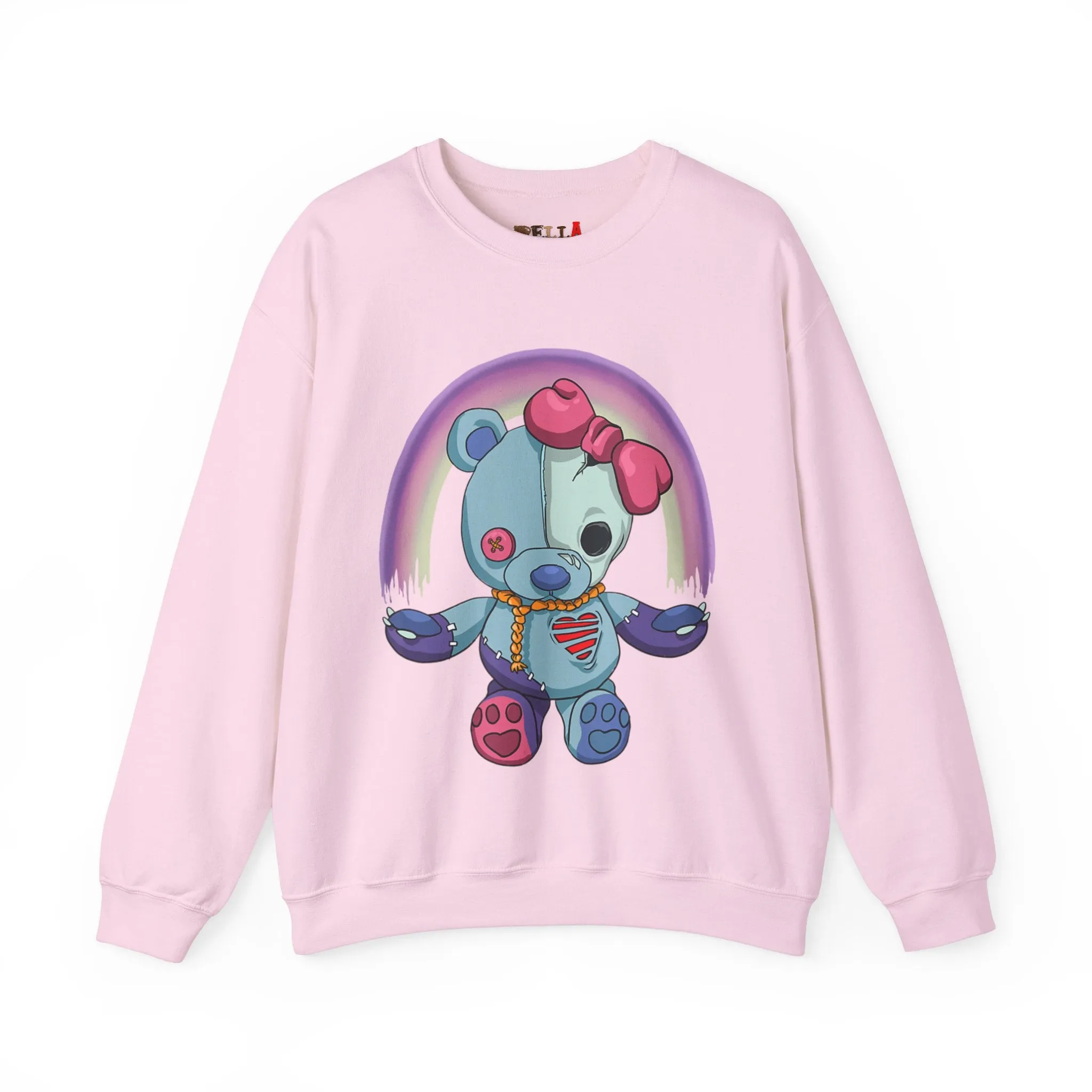 Rainbow Missing Eye Teddy Bear Sweatshirt