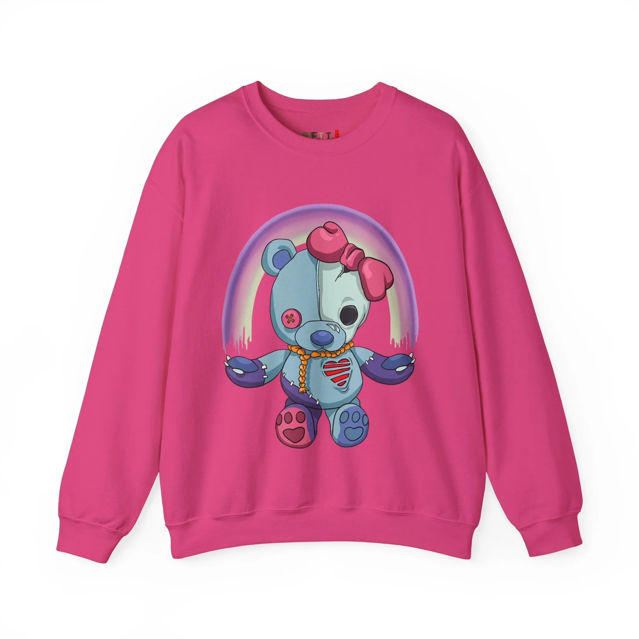 Rainbow Missing Eye Teddy Bear Sweatshirt