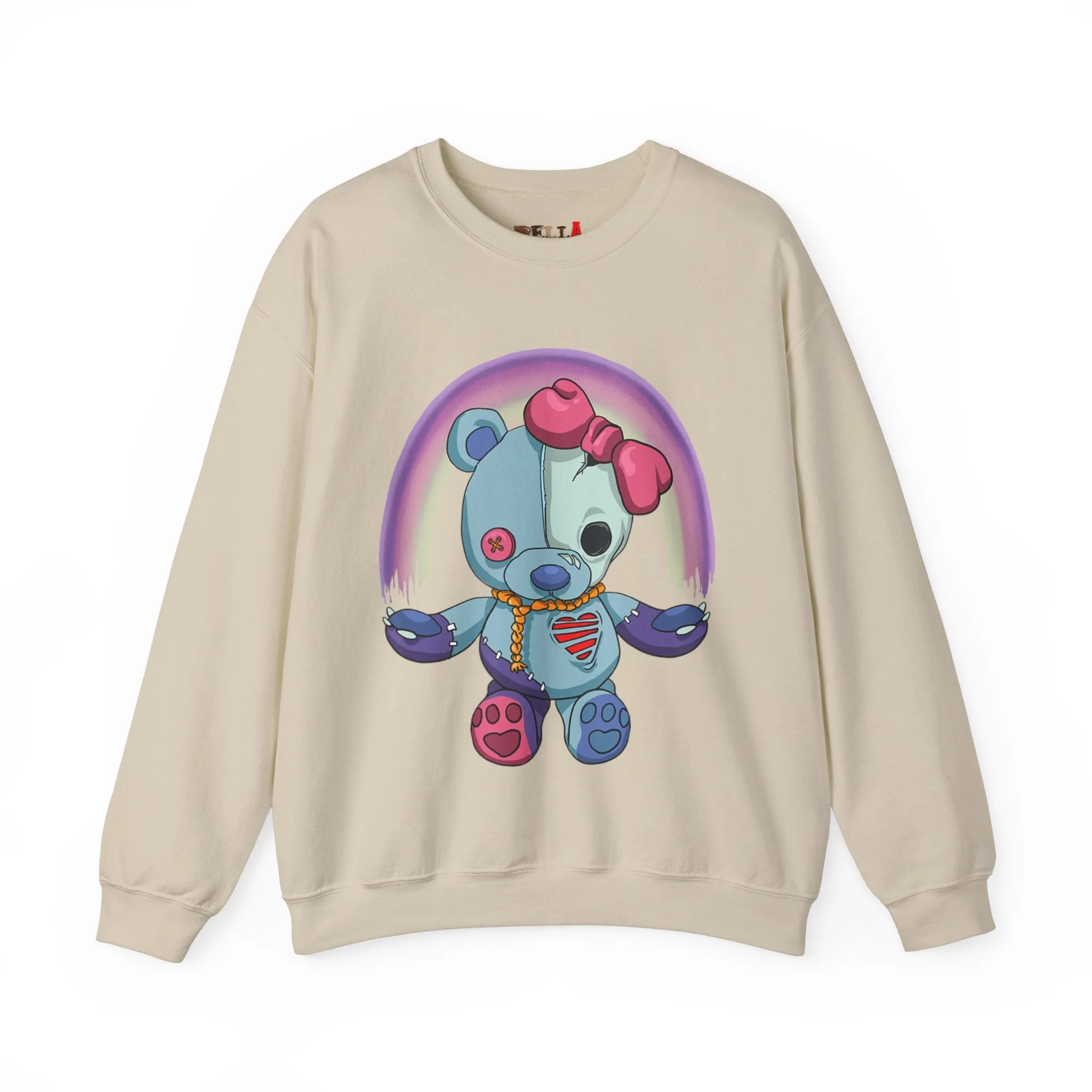Rainbow Missing Eye Teddy Bear Sweatshirt
