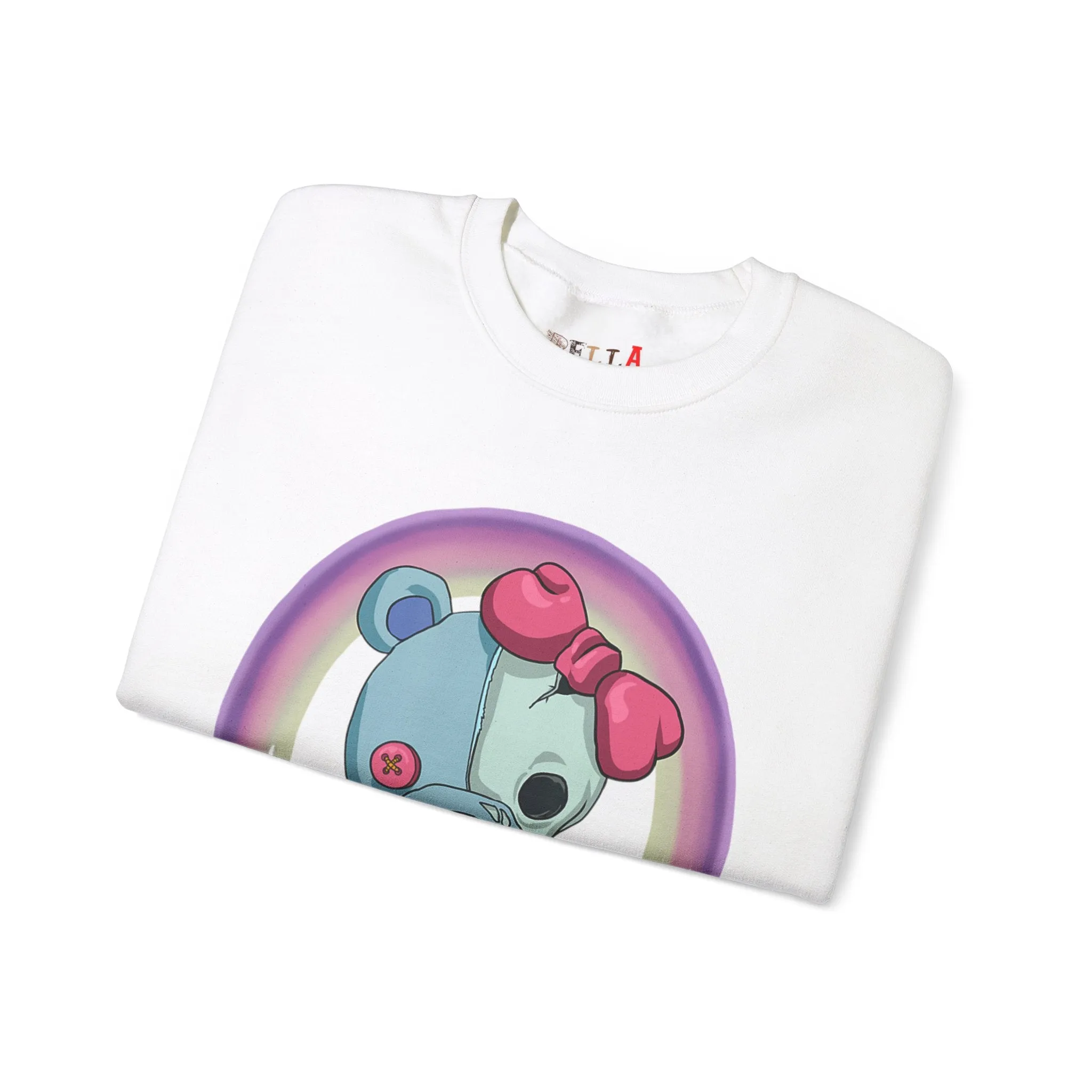 Rainbow Missing Eye Teddy Bear Sweatshirt