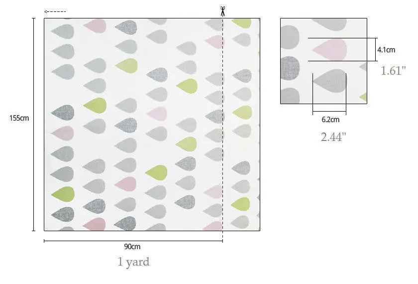 Raindrop Cotton Fabric - 61" Wide - By the Yard 77504