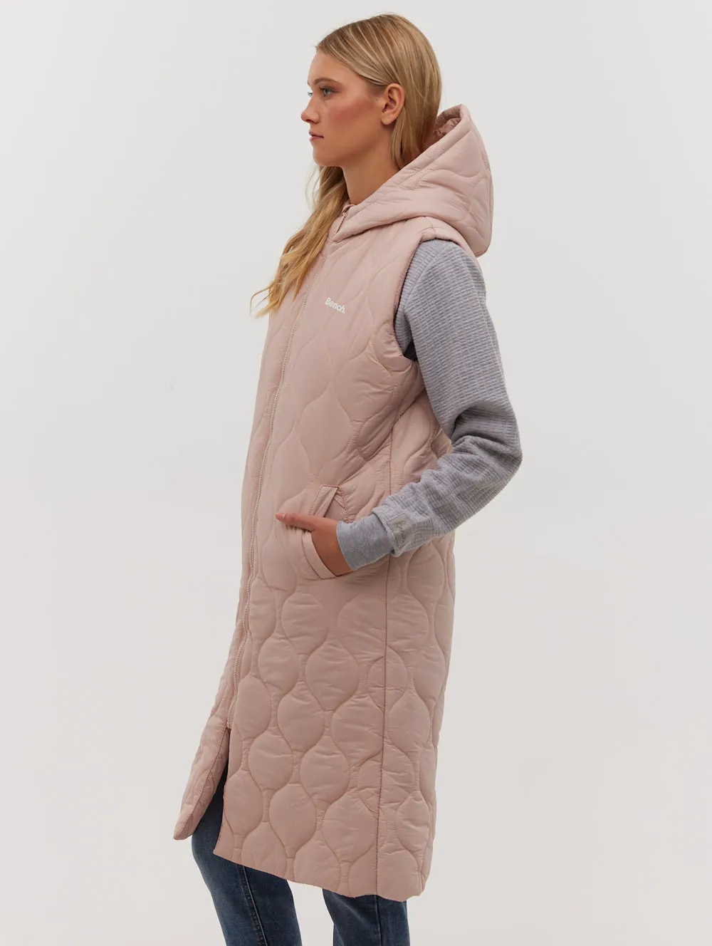 Recca Honeycomb Quilted Maxi Vest