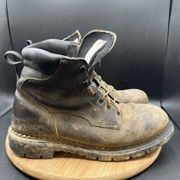 Red Wing 406 Men's Size 10 E2 Wide Supersole 6&quot; Tall Work Boot Waterproof Shoes