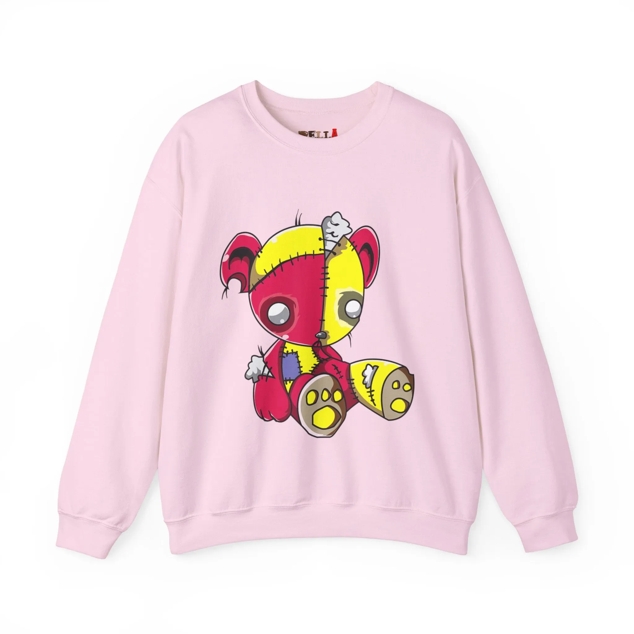Red Yellow Patches Teddy Bear Sweatshirt