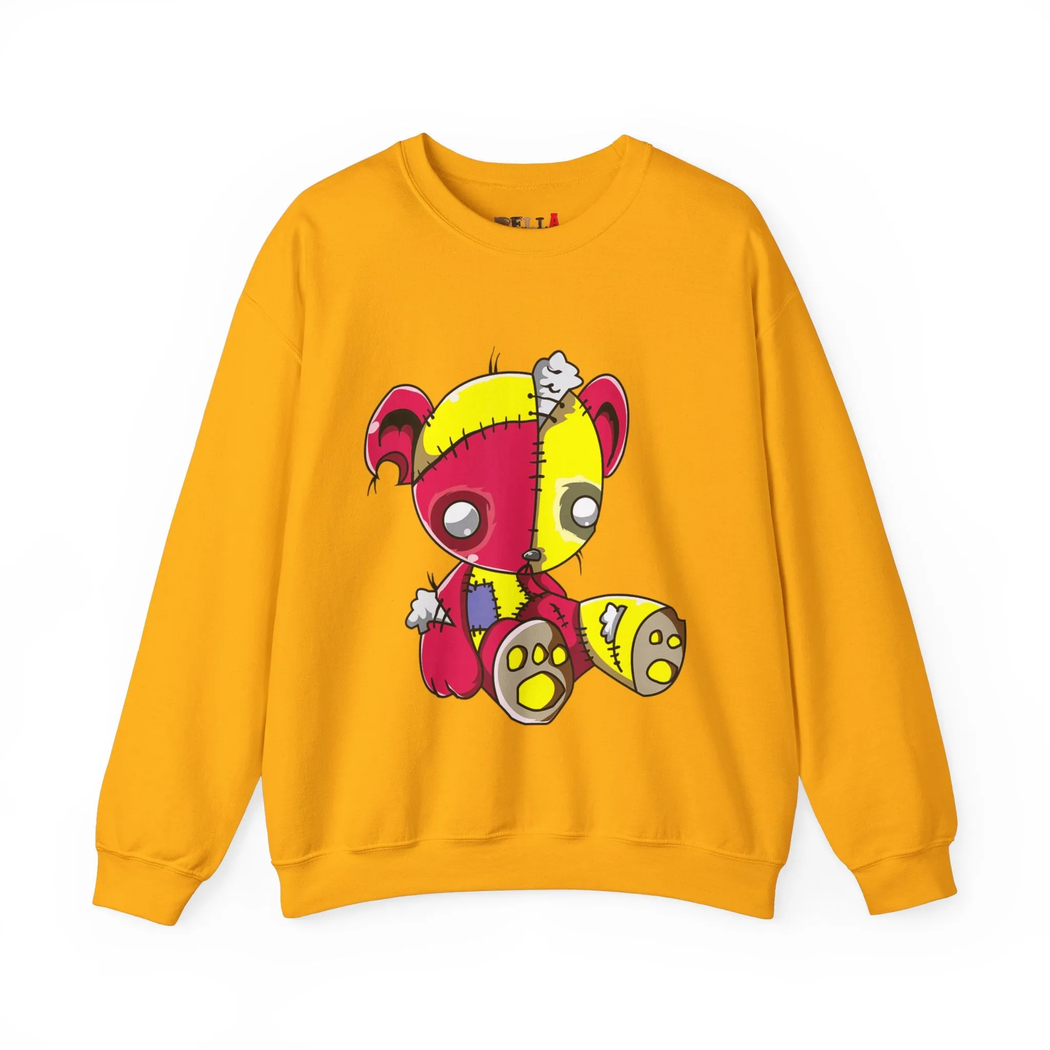 Red Yellow Patches Teddy Bear Sweatshirt