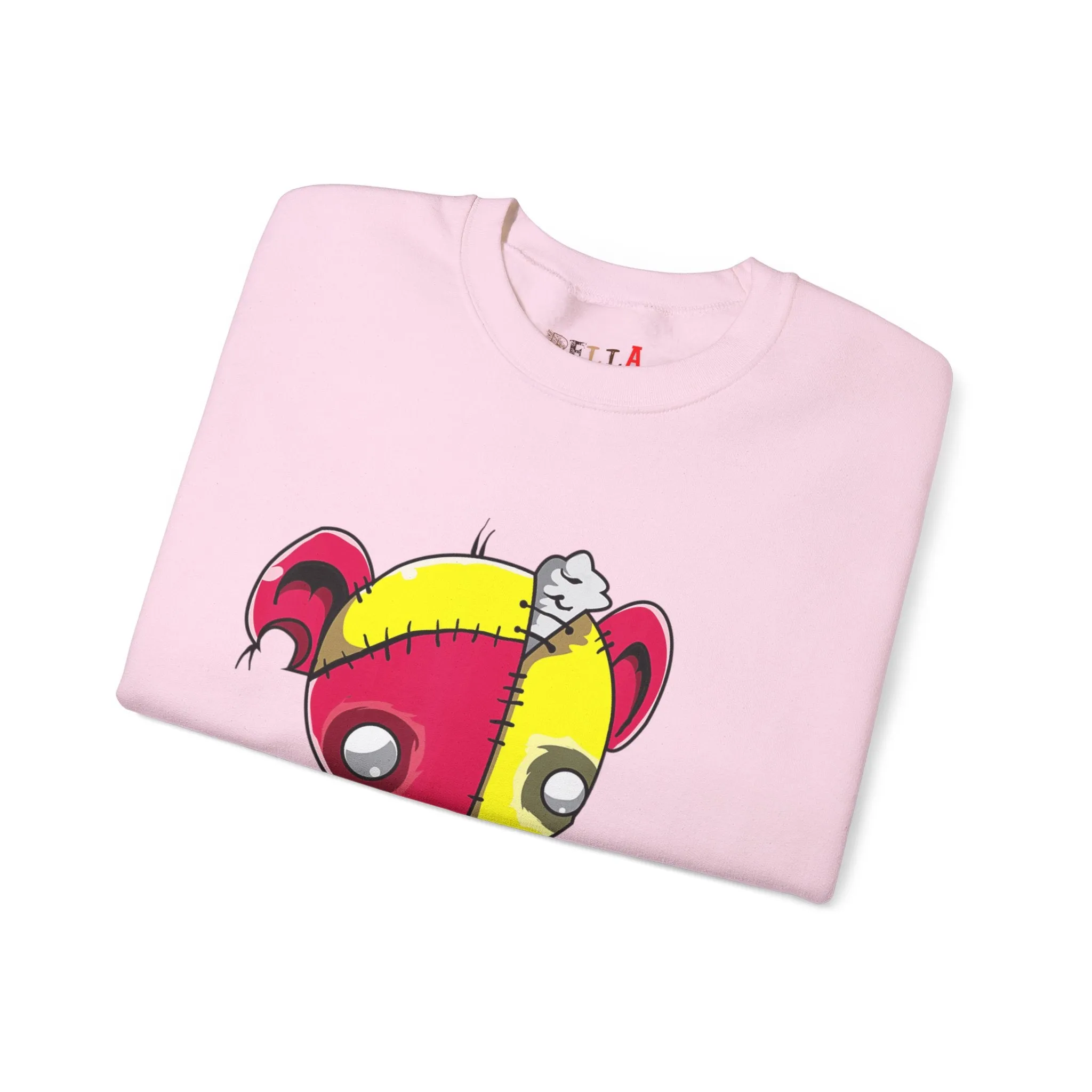 Red Yellow Patches Teddy Bear Sweatshirt