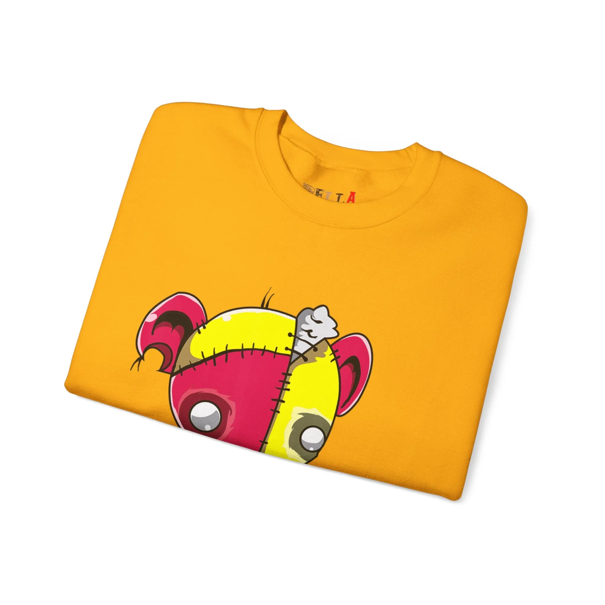 Red Yellow Patches Teddy Bear Sweatshirt