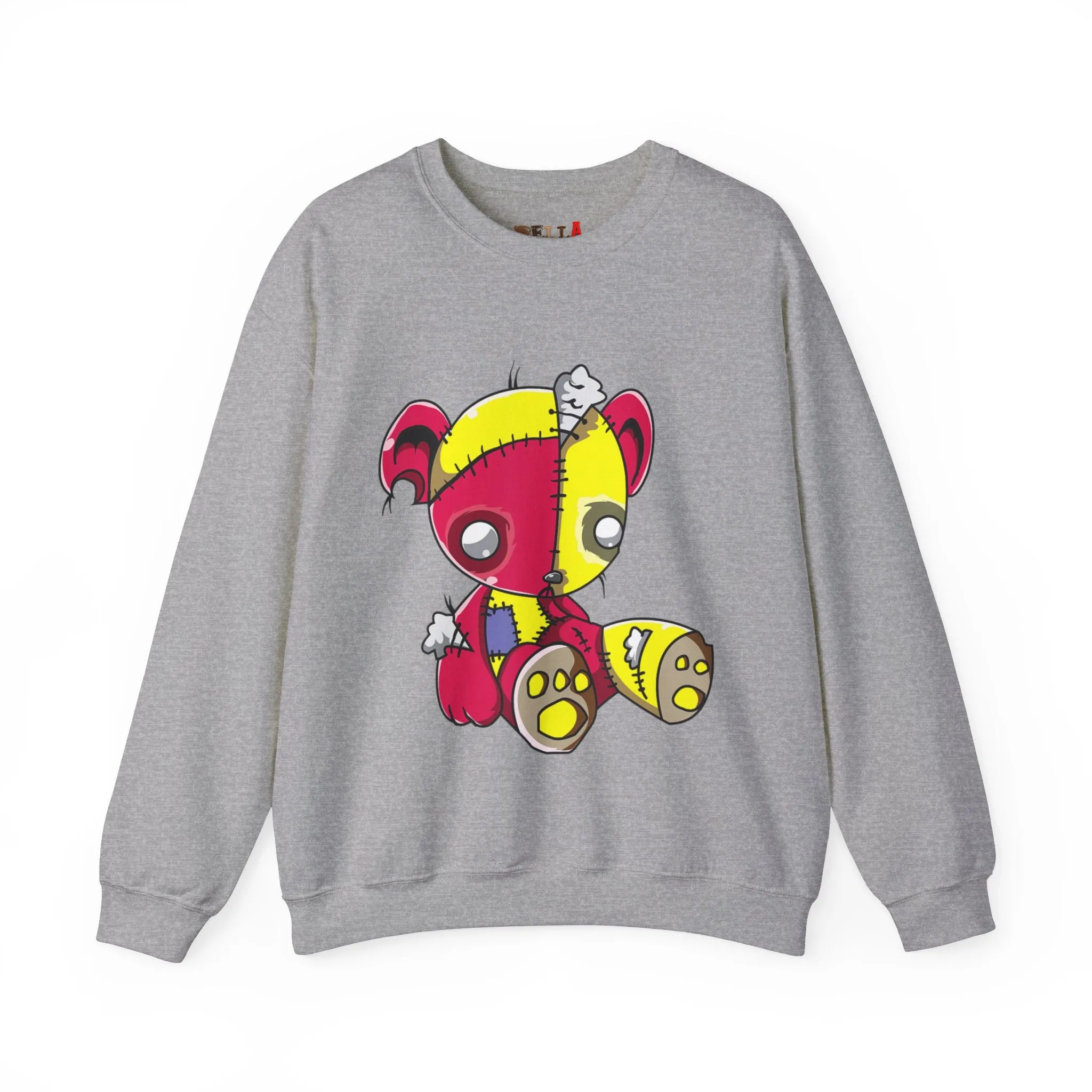 Red Yellow Patches Teddy Bear Sweatshirt