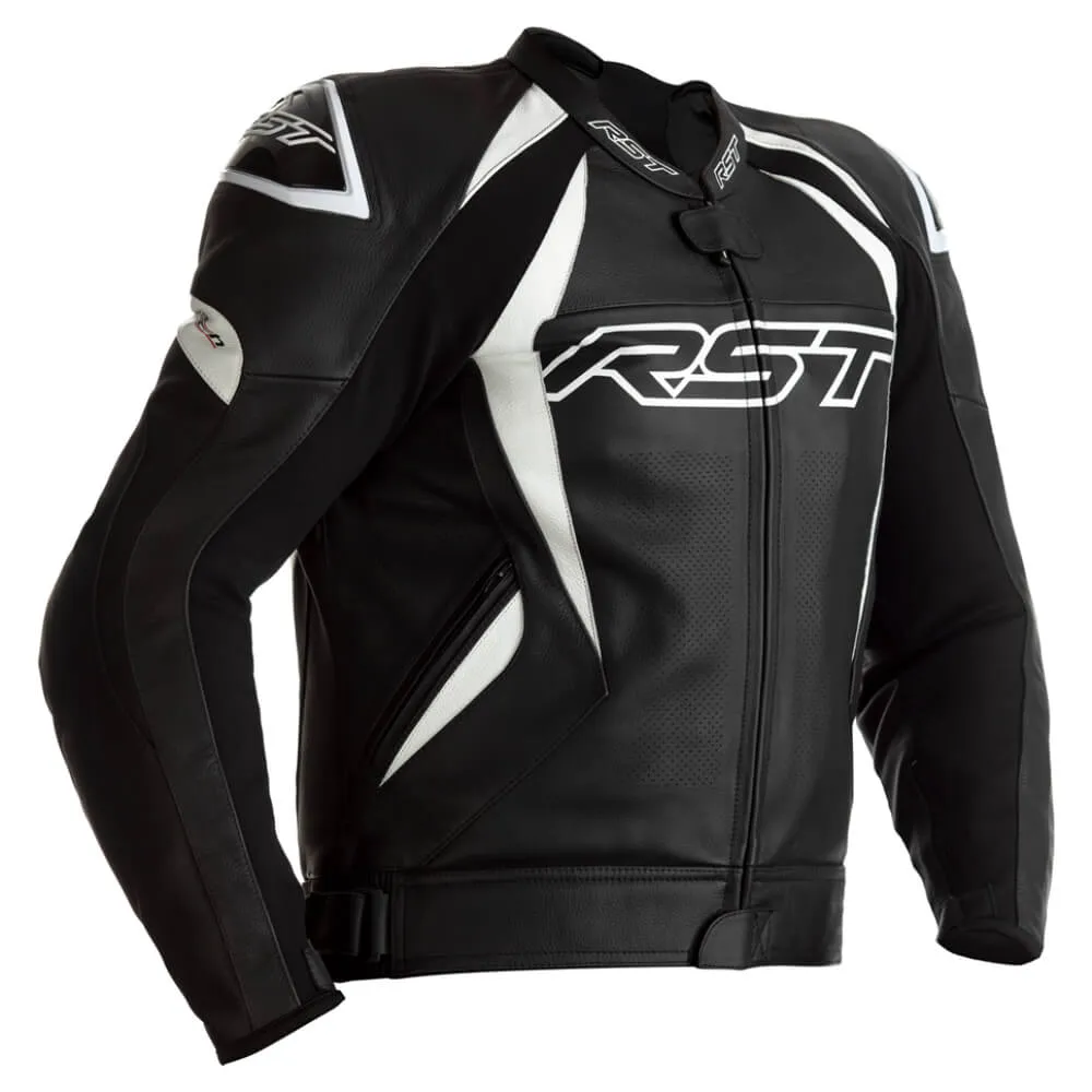 RST TracTech Evo 4 CE Leather Jacket Black / White