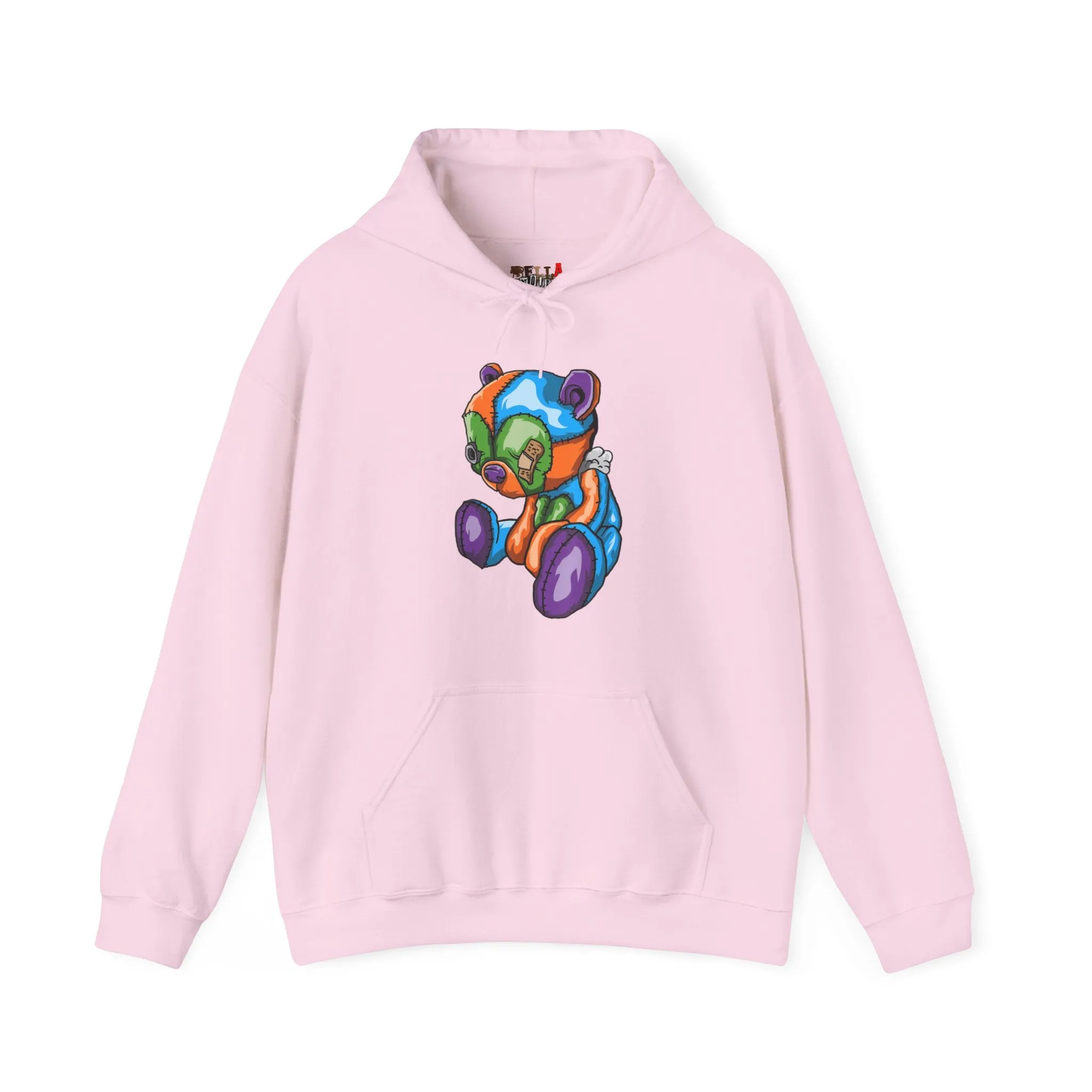 Sad Patched Teddy Bear Hoodie