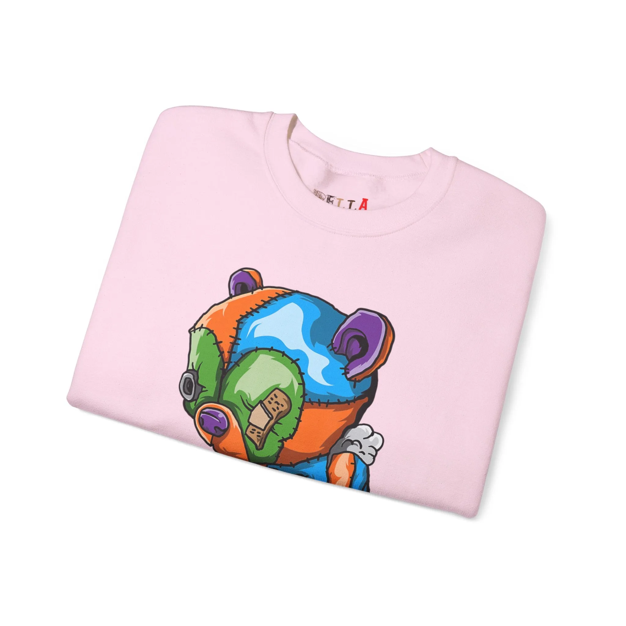 Sad Patched Teddy Bear Sweatshirt