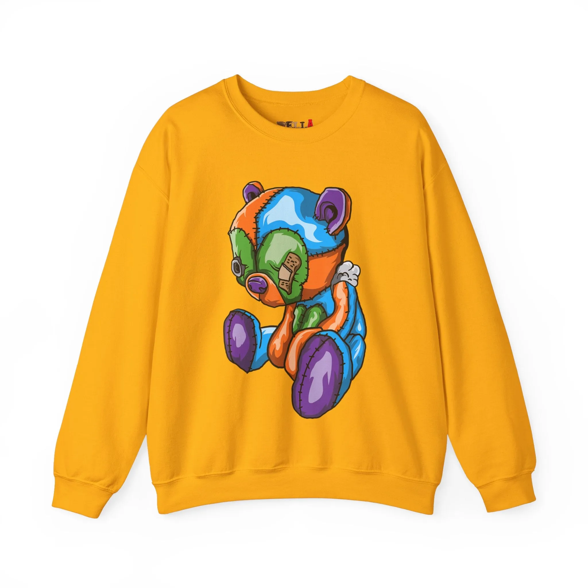 Sad Patched Teddy Bear Sweatshirt