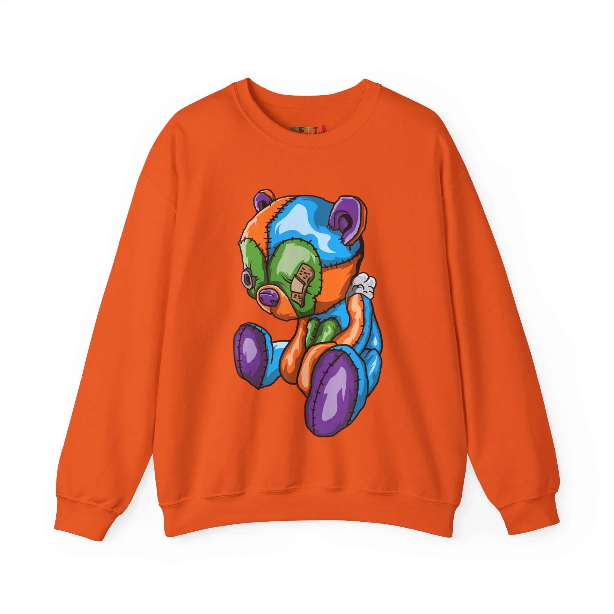 Sad Patched Teddy Bear Sweatshirt