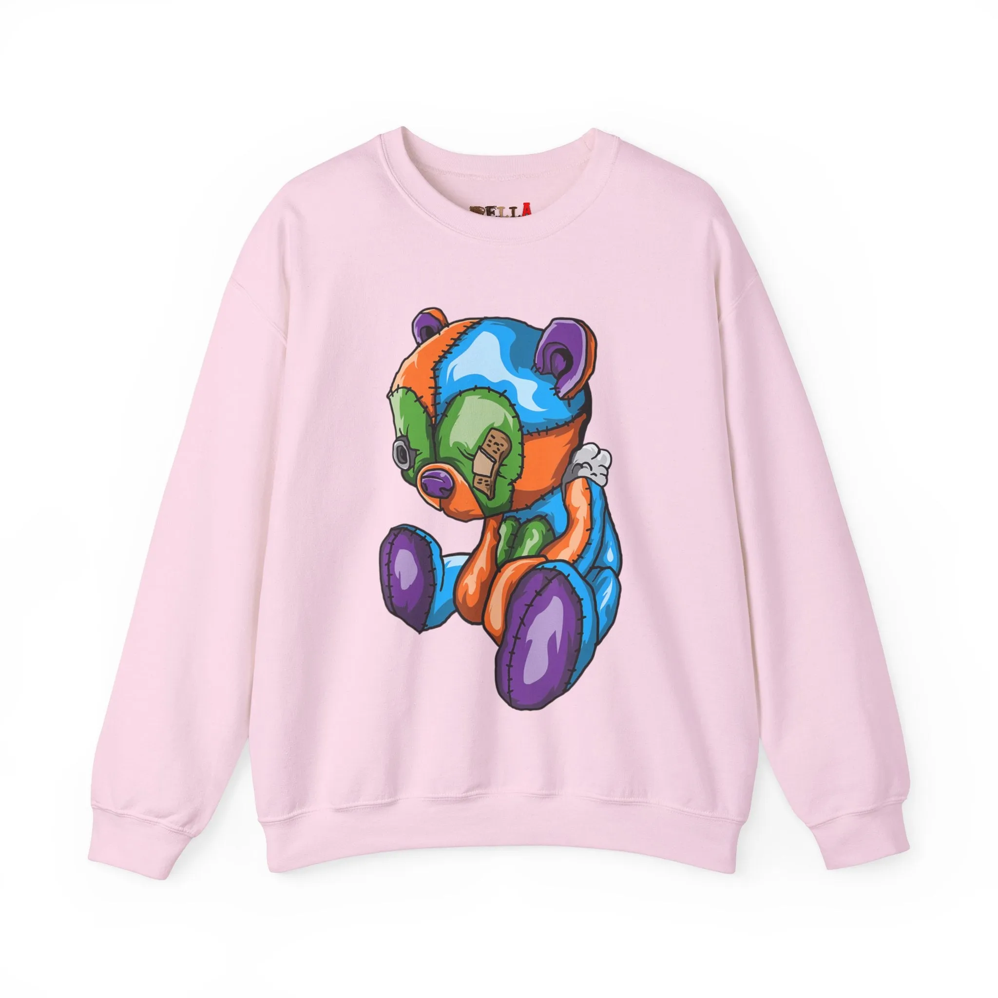 Sad Patched Teddy Bear Sweatshirt