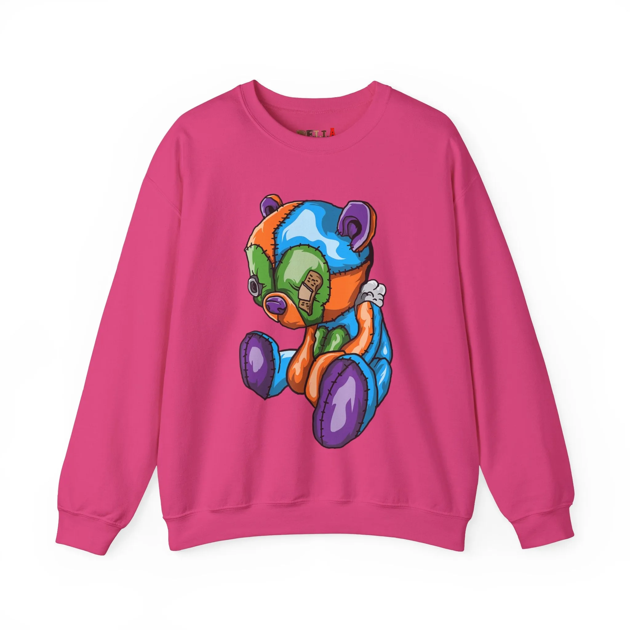 Sad Patched Teddy Bear Sweatshirt