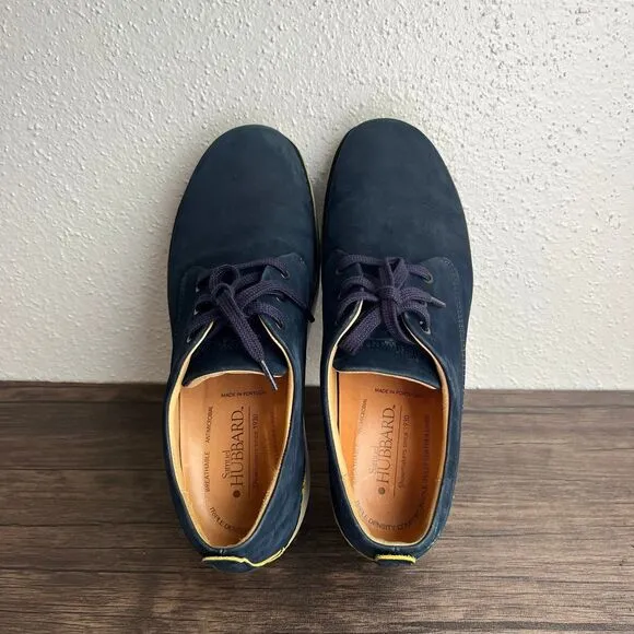 Samuel Hubbard Free Oxford Suede Nubuck Walking Shoes Navy Blue Mens Size 12‎