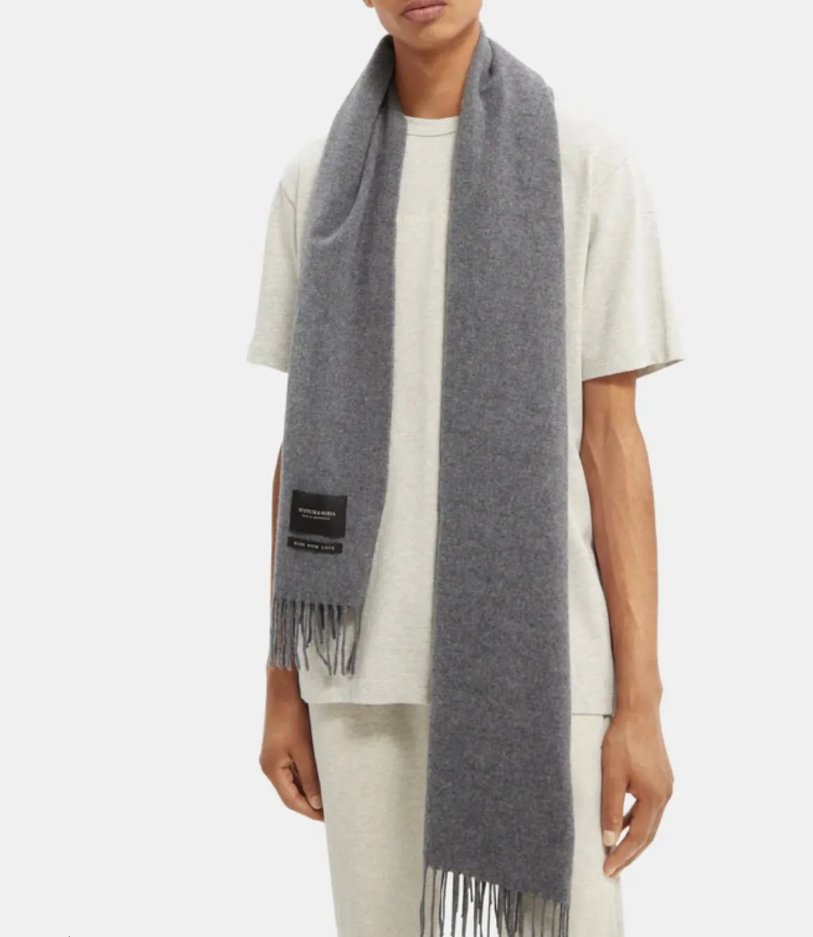 SAS FRINGED WOOL SCARF