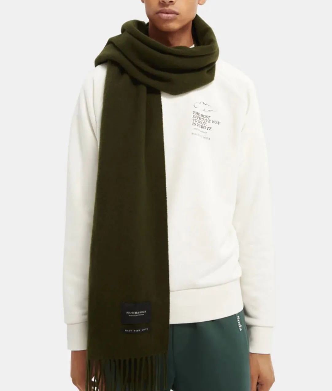 SAS FRINGED WOOL SCARF