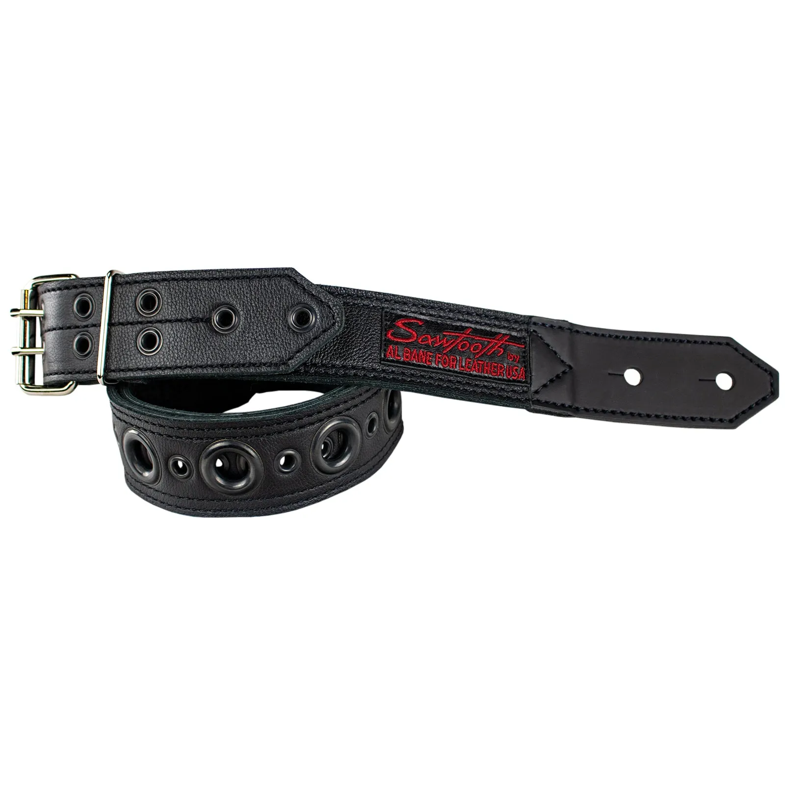 Sawtooth Midnight Armour 2” Wide Leather Guitar Strap Hand Crafted in the U.S.A.