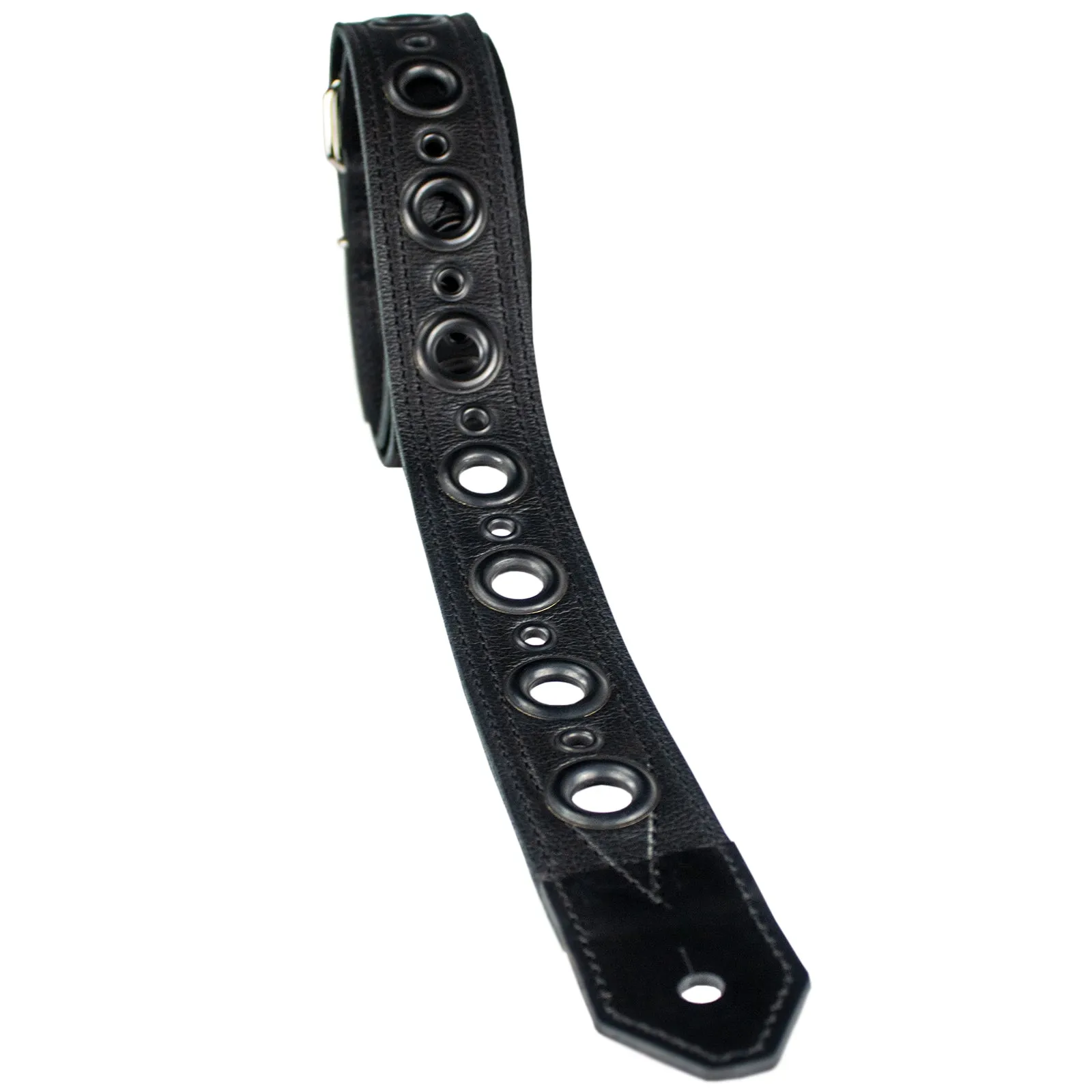 Sawtooth Midnight Armour 2” Wide Leather Guitar Strap Hand Crafted in the U.S.A.