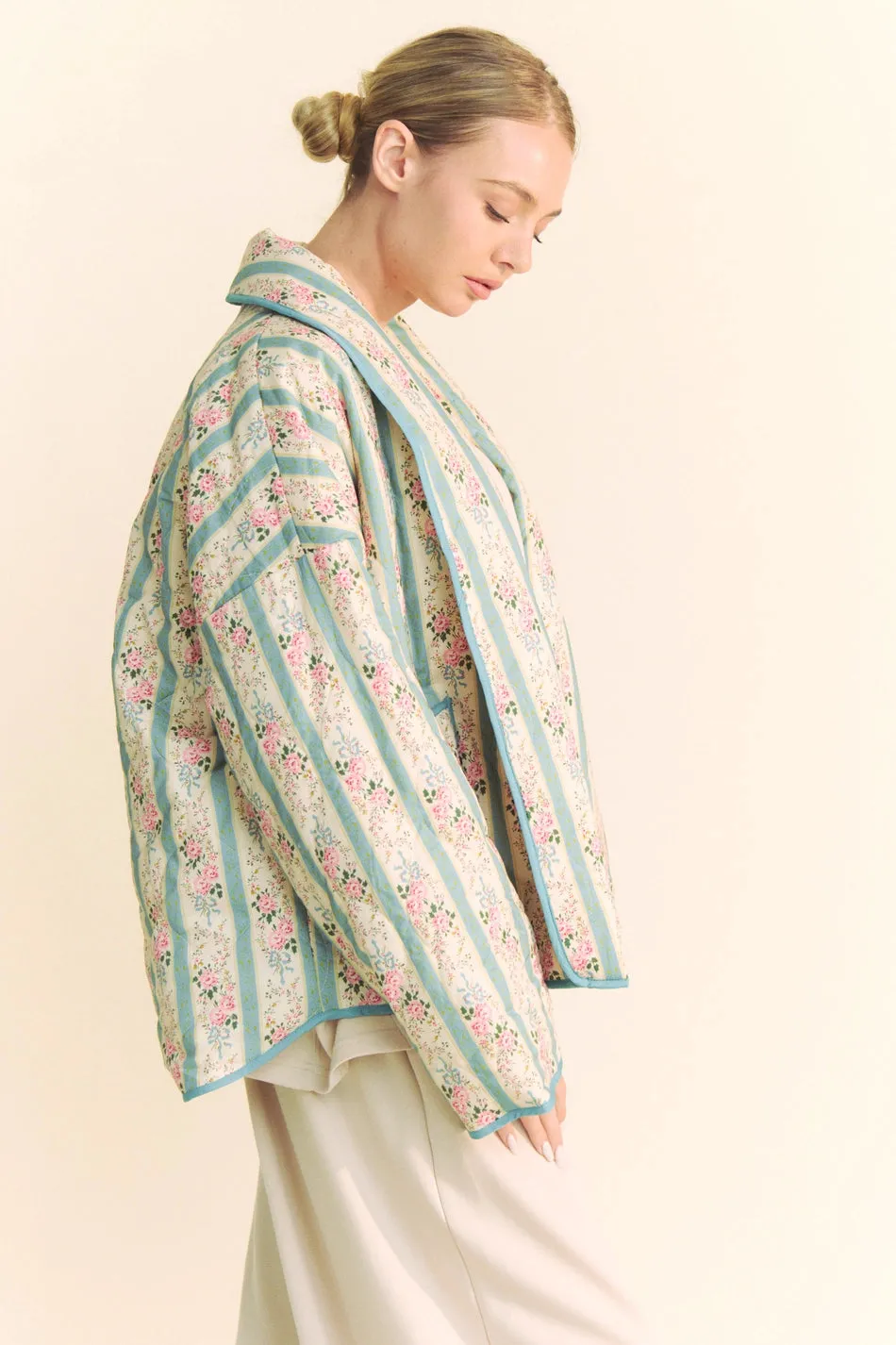 Seafoam Quilted Wallpaper Jacket