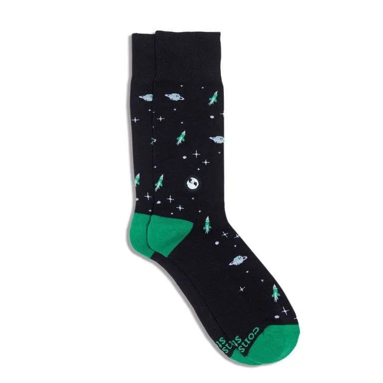 Socks that Protect Our Planet in Black Galaxy
